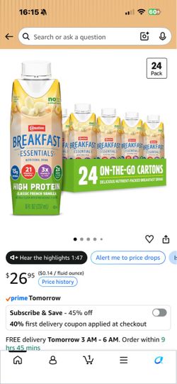 Carnation Breakfast Essentials High Protein 24-Pack