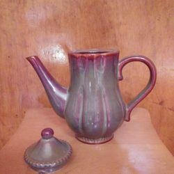 Vintage Chinese Melon Ribs Porcelain Style Teapot