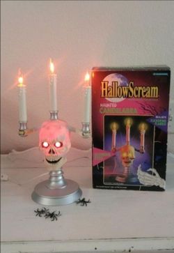 Vintage 1990s -- HallowScream -- Nightmare Collection -- Haunted Candelabra -- Skull