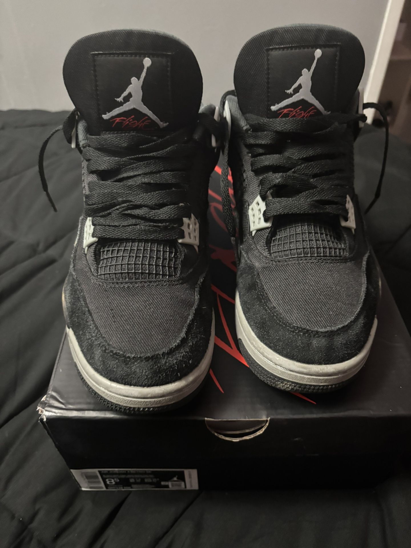 Jordan 4 Black Canvas