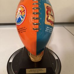 Danbury Mint Miami Dolphins Back2Back Super Bowl Champions Ceramic Football & Larry Csonka MVP Bobblehead 