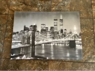 Abstract Wall Art City Lights (Black n White)
