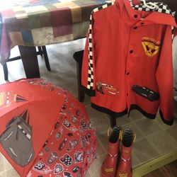 Raincoat Set With Umbrella And Boots