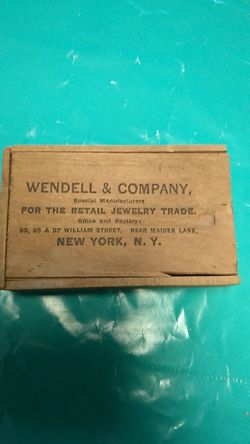 Wooden jewelry box by Wendell & Company