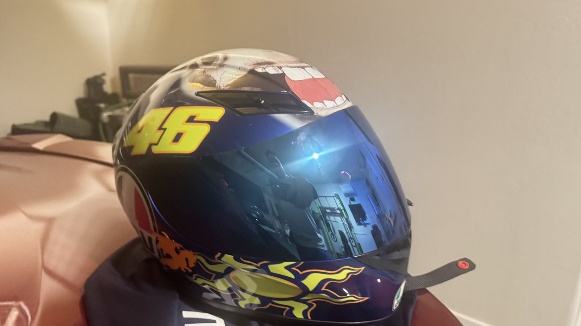 Valentino Rossi #46 AGV K3 Misano Helmet - "Donkey 46" SIZE L