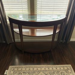 Wooden Table With Glass Top! Free!