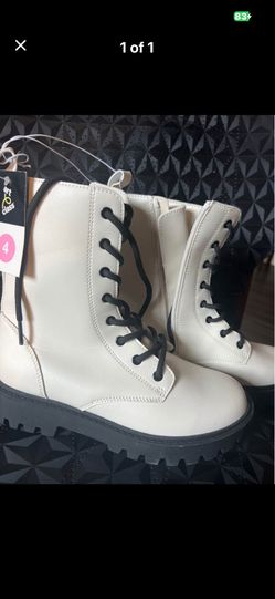 Woman’s Khari Zipper Lace-Up Combat Boots - art class