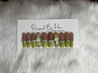 Keroppi Press On Nails Size M