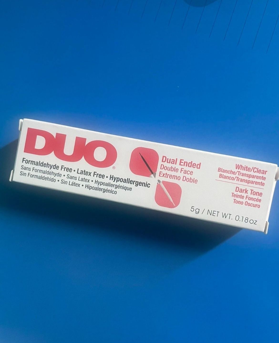 Duo 2-in-1 Brush on Strip Lash Adhesive White/clear and Dark Tone lash glue