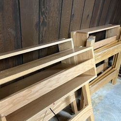 2 Twin Dorm Wooden Bookshelf Bed Frames