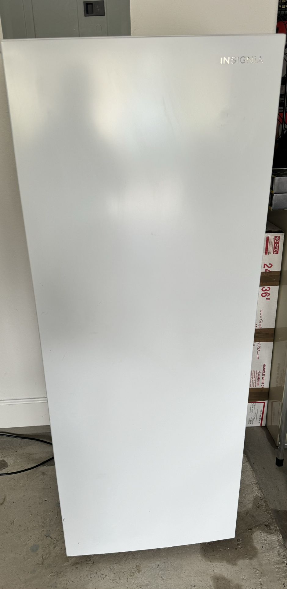 Insignia - 7 Cu. Ft. Garage Ready Upright Freezer - White