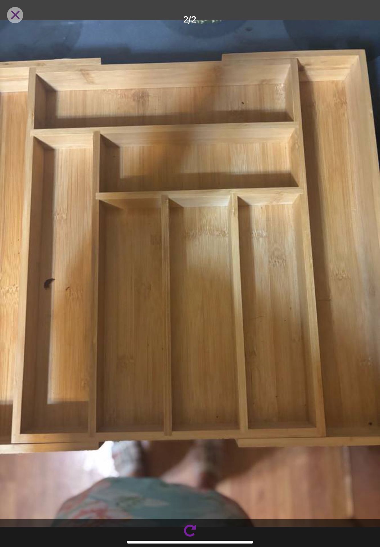 Bamboo Kitchen Silverware Expandable Drawer Organizer,Wide Utensil Cutlery Tray Holder,Adjustable Flatware Drawer Divider Organizers 9 Slot 