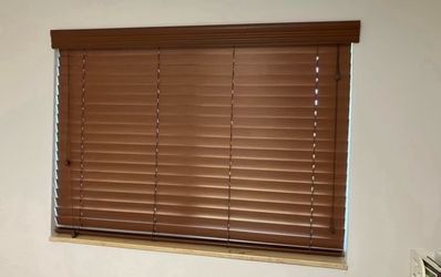 BROWN FAUX WOOD BLINDS