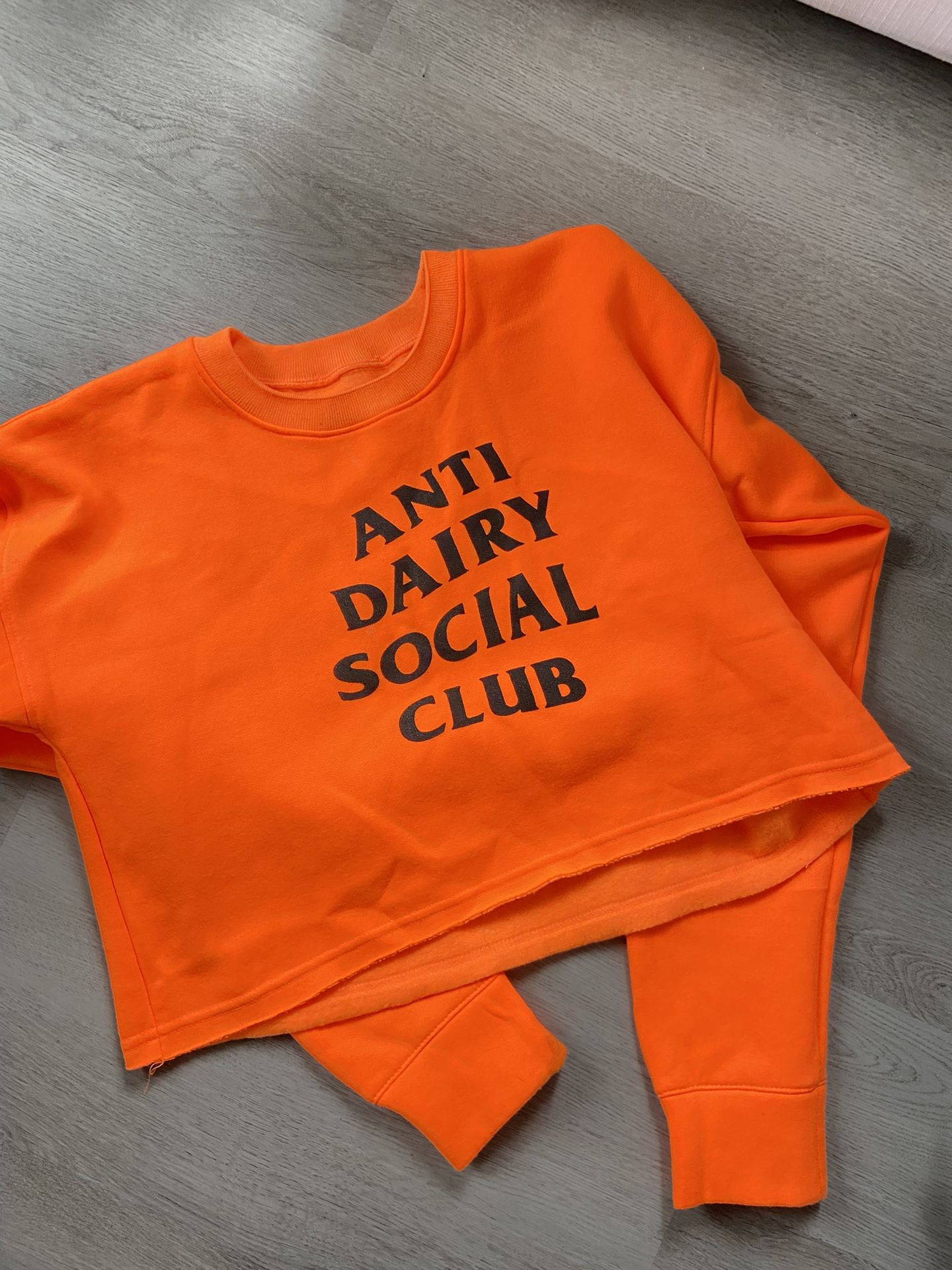 Orange Cropped Anti Dairy Social Club Sweater for Sale in Bell Gardens, CA  - OfferUp