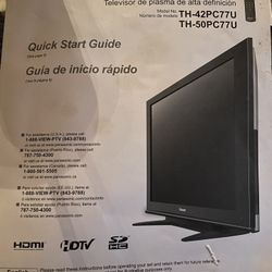 Panasonic 42-inch widescreen plasma with no remote