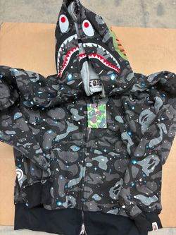 BAPE Shark Full-Zip Hoodie Space Camo