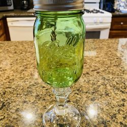 Glass Mason Jar Redneck Wine Glass 