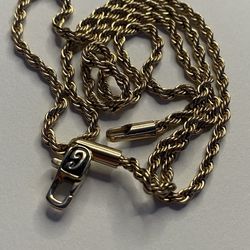 18k Gold 2mm 18 Inch Rope Chain