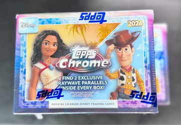 2x SEALED 2026 Topps Chrome Disney Value Boxes (Blasters) | Moana 2 & Auto Chases! $35