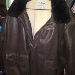 L.L. Bean men's 100% Lambskin XXL Bomber jacket