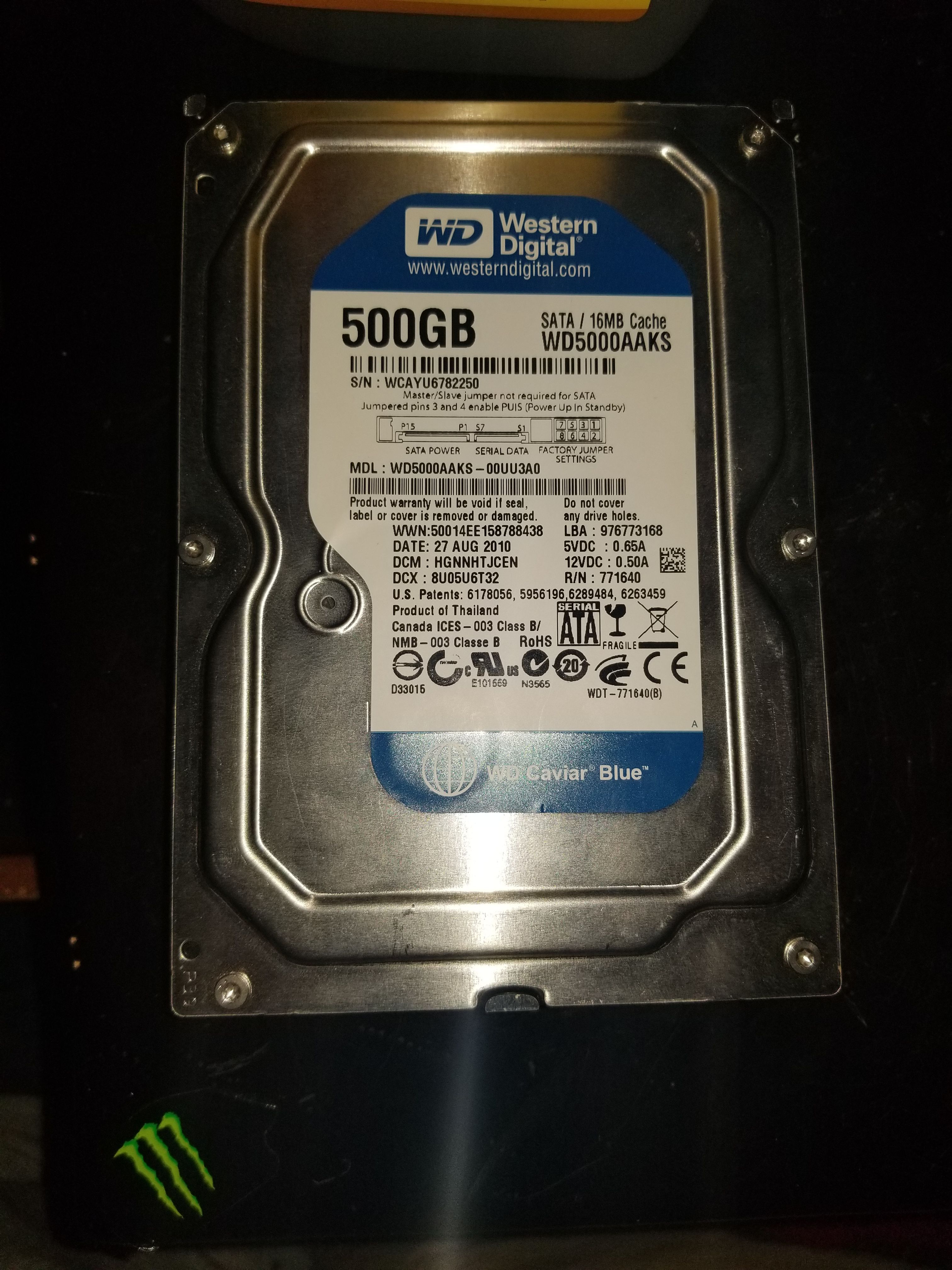 500gb hard drive