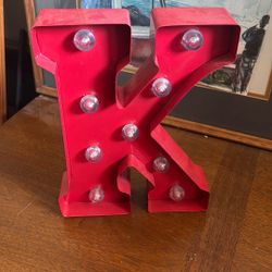 Marquee Letter “K” Light sign