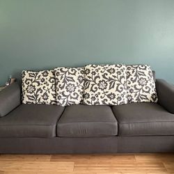 Charcoal Grey Couch & Loveseat 