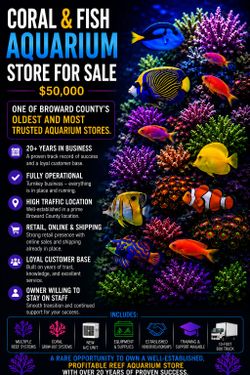 TURN-KEY AQUARIUM RETAIL STORE FOR SALE - DAVIE, FL
