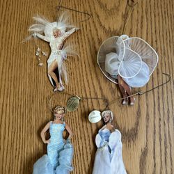 4 Marilyn Monroe 3D Bradford ornaments Set 1- there is no business like show business 2- the seven year itch 3- dazzling dreamgirl 4- All about Eve