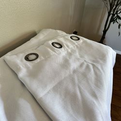 Sonoma 4 Panels White Thick Black Out Curtains Double Layered Finley Curtains 