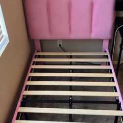 Pink twin bed frame