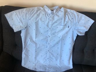 Molokai Surf short sleeve shirt, Sharks Blue, XL