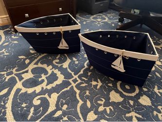 Nautical Toy Bins-Navy