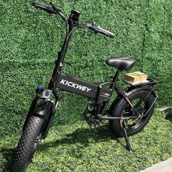 Kickwey M20 20 Inch Fat Tire Foldable Electric Bicycle 750w Motor 31MPH 