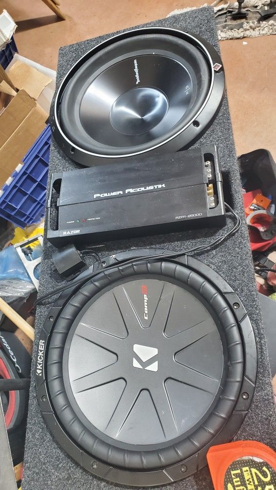 Speaker Box And Amps Rockford Fosgate Kicker