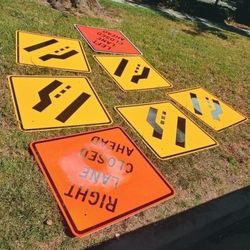 Nice Road Working Signs Full Sized Aluminum 