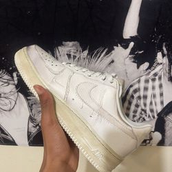 Dirty Triple White Air Force 1s