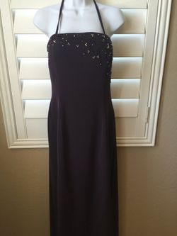Eggplant formal gown.