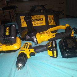 DeWalt Cordless drill and grinder