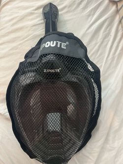 Zipoute Full Face Scuba Snorkeling Mask with Mesh Carry Bag,