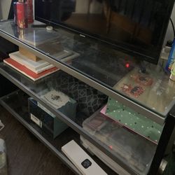 Glass tv stand 