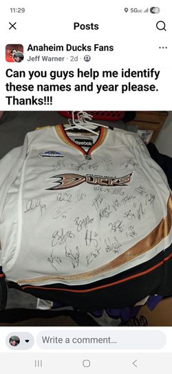 Signed ducks jerseys for trade