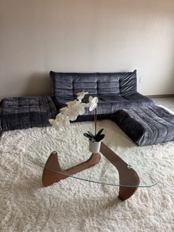 Brand New Togo-style 3 seat sofa w/ 2 ottomans