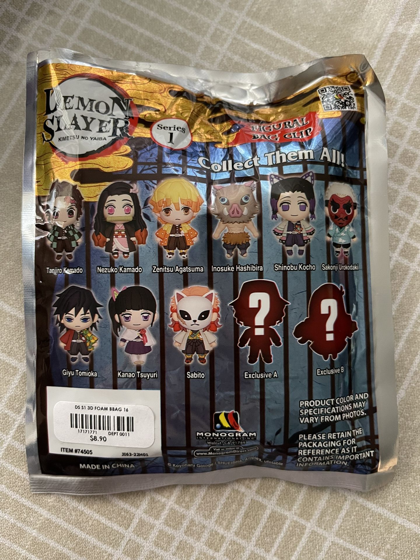 Demon Slayer Kimetsu No Yaiba Series 1 Blind Bag Figural Bag Clip 