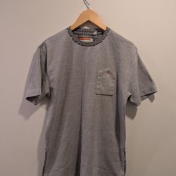 SLVDR Pattern Hem Pocket T-Shirt – Gray 
