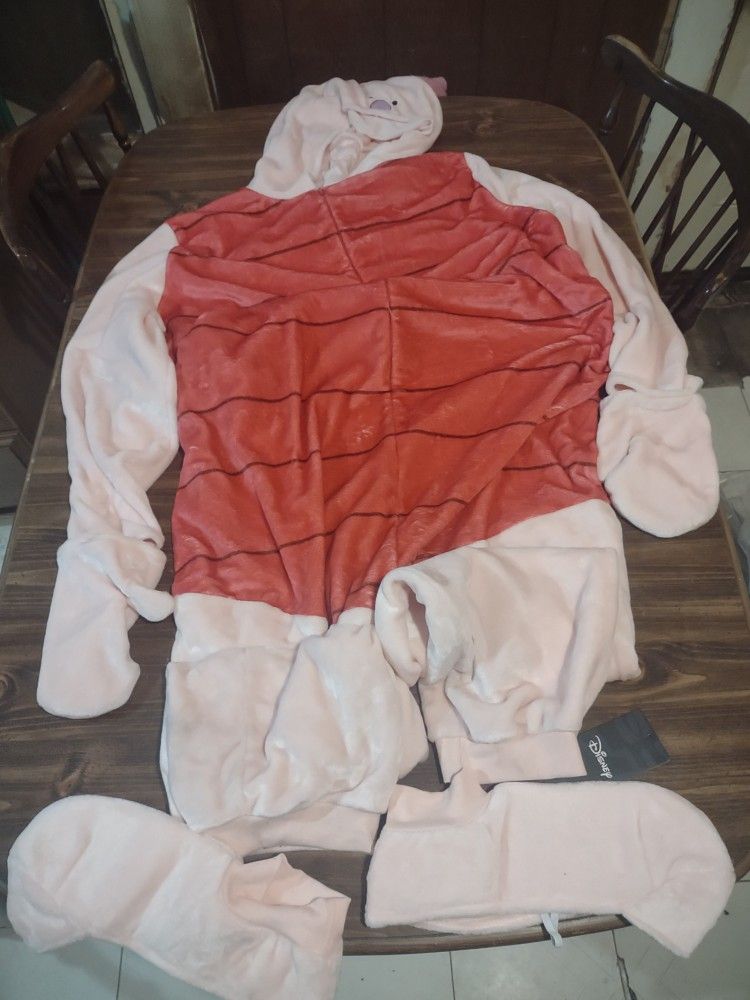 4 XL Adult Sized Disney's Piglet Costume, 3 Pieces
