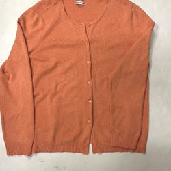 Croft & Barrow Classic Coral Button Down Cardigan