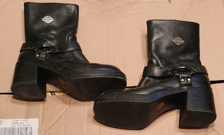 Women's Vintage Harley Davidson Ankle Boots 