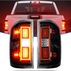 LED Tail Light Assembly for 2014-2018 Chevy Silverado 1 HD 3500 HD, 2015-2018 GMC Sierra 3500 HD with Dual Wheel, Driver and Passenger Side Ta