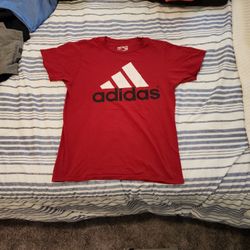 Adidas Logo Red T-shirt Medium